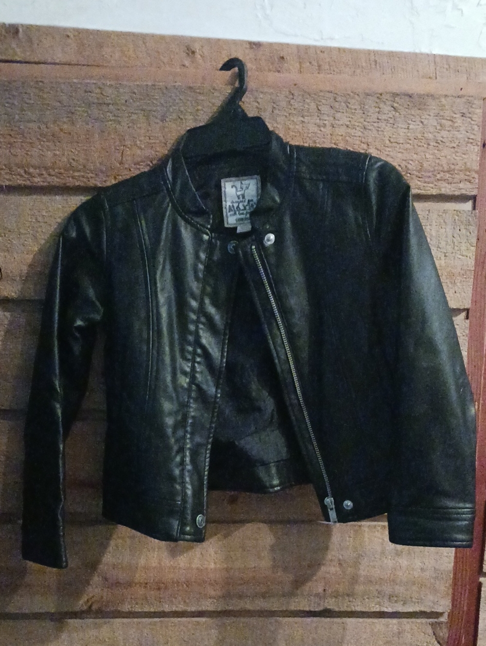 Gymboree Black Faux Leather Girls' Moto Jacket